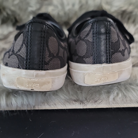 Coach Black and Gray Signature Sneakers - Picture 4 of 16